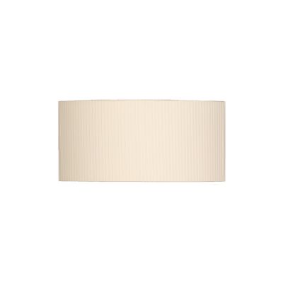 Rechteckige Wandleuchte Comodín von Santa & Cole mit plissiertem, beigem Lampenschirm. Moderne Wandbeleuchtung.